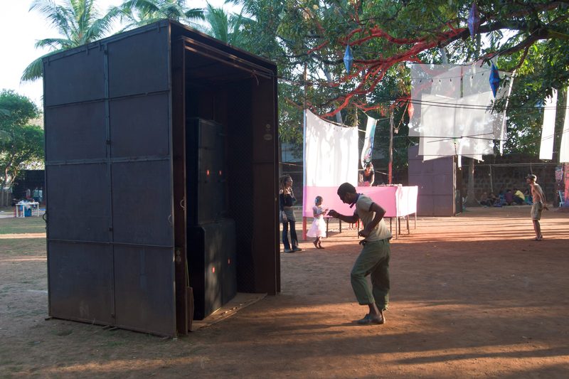 A daytime party at Vagator, Goa