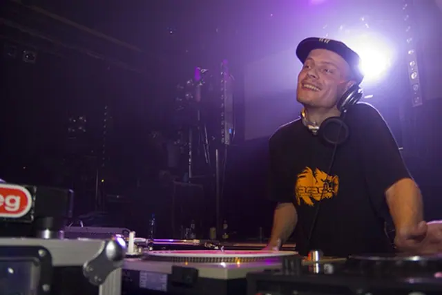 Artmox playing at a Goa Party