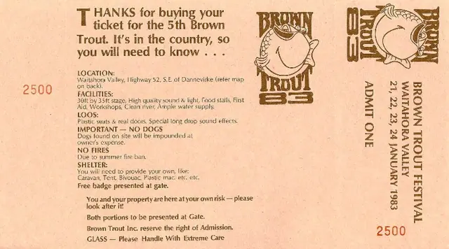 Brown Trout Ticket 1983