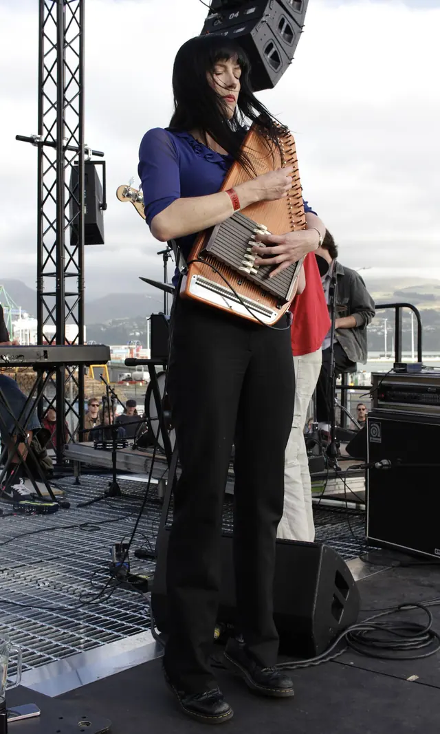 Georgia Knight and her band playing the Ocean View stage at Port Noise, Lyttelton, 21st February 2026.