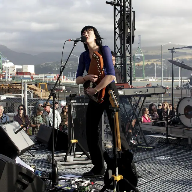 Georgia Knight and her band playing the Ocean View stage at Port Noise, Lyttelton, 21st February 2026.