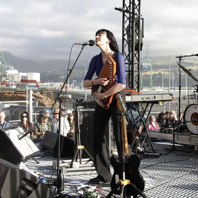 Georgia Knight and her band playing the Ocean View stage at Port Noise, Lyttelton, 21st February 2026.