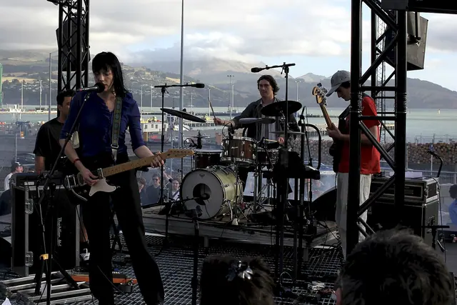 Georgia Knight and her band playing the Ocean View stage at Port Noise, Lyttelton, 21st February 2026.