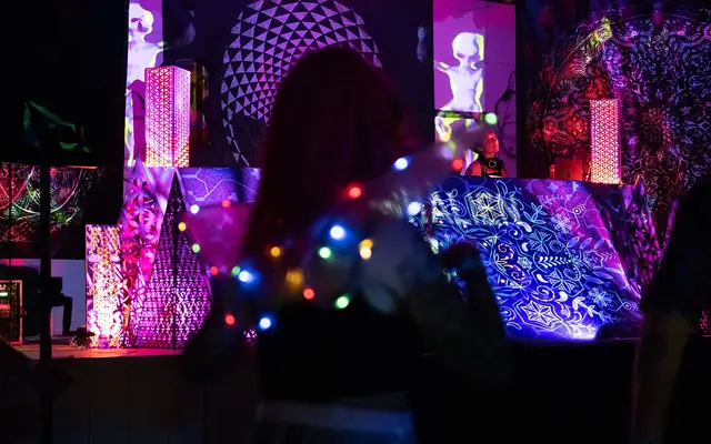 DashAlien, Dazura, Daria Kuzminykh, 1997 – 2026. A psychedelic trance set by a member of Russian psychedelic trance community in Ashwem, Goa, India.