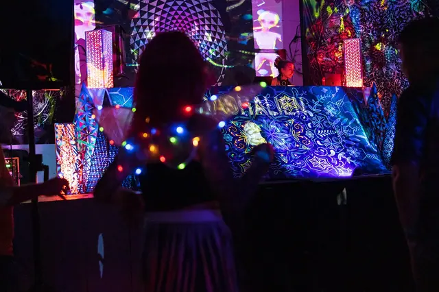 DashAlien, Dazura, Daria Kuzminykh, 1997 – 2026. A psychedelic trance set by a member of Russian psychedelic trance community in Ashwem, Goa, India.